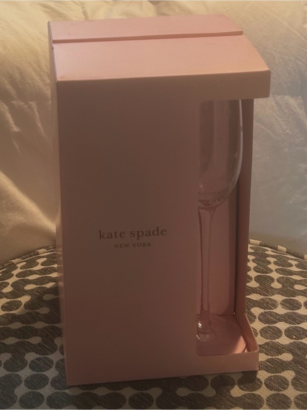Kate Spade New York Larabee Crystal Champaign Flutes (NWT)
